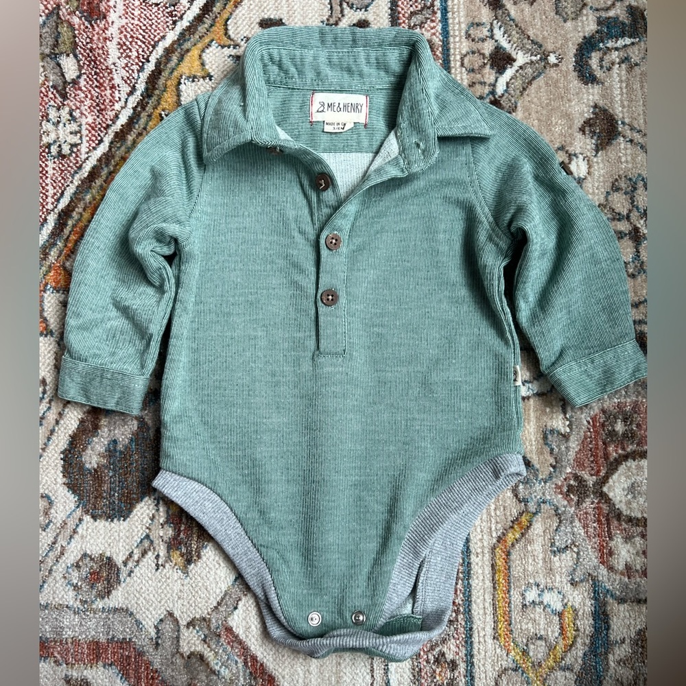 Me and Henry Woven Onesie 3-6 mos
